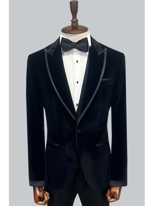 SUIT SARTORIA BLACK VELVET TUXEDO 5663