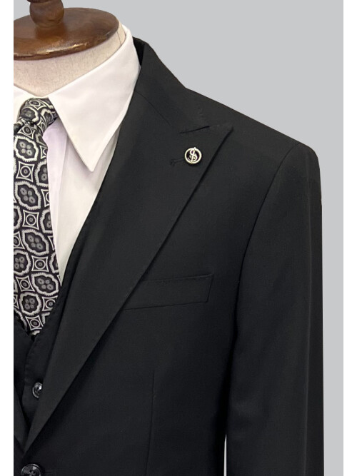 SUIT SARTORIA SİYAH YELEKLİ TAKIM ELBİSE 2056