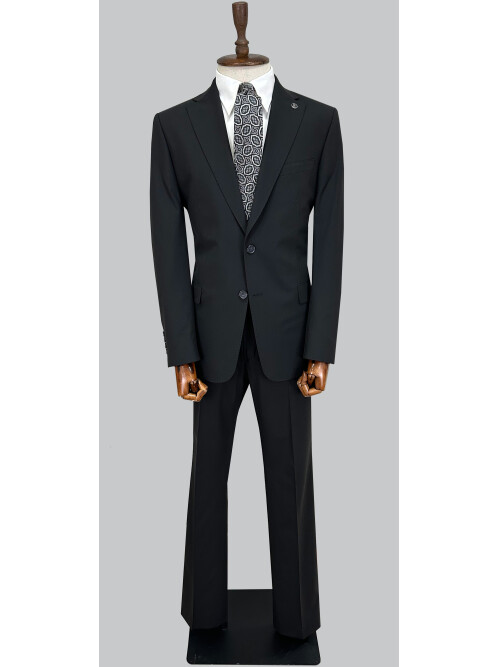 SUIT SARTORIA BLACK WOOL SUIT 2001/82