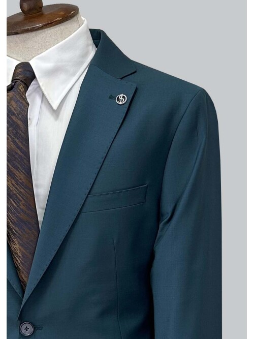 SUIT SARTORIA GREEN WOOL SUIT 2001/01