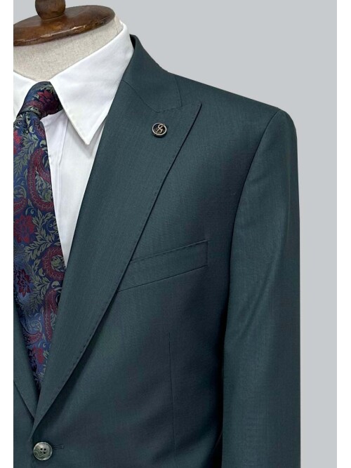 SUIT SARTORIA GREEN WOOL SUIT 2000/37