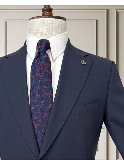 Navy Blue 4 Drop Mens Suit