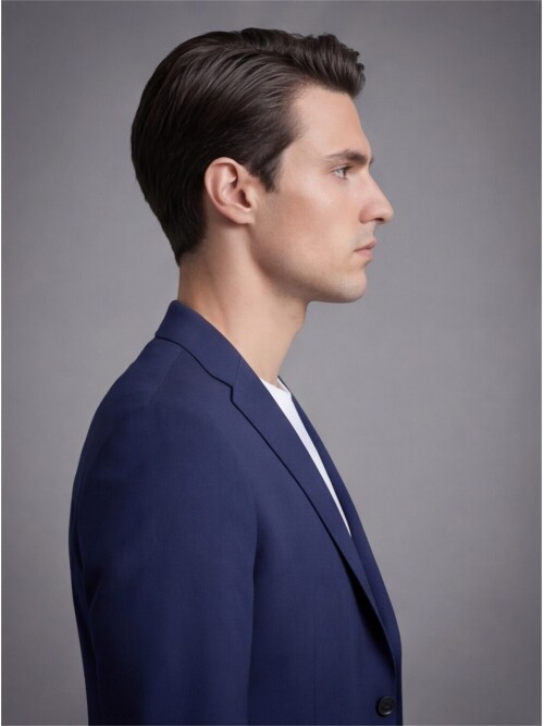 Açık Lacivert Mono Yaka Performans Takım Elbise