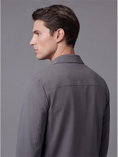 Gri Fermuarlı Performans Takım Elbise