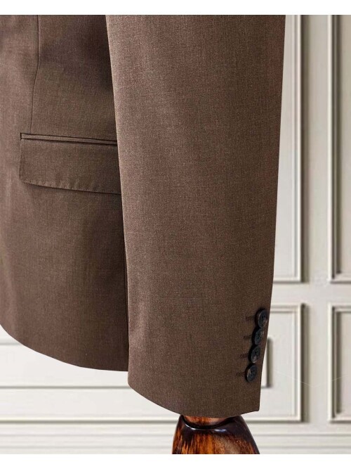 Brown Pinstripe Double-Breasted Men’s Suit