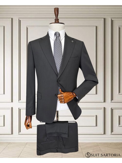 Dark Grey 4 Drop Mens Suit