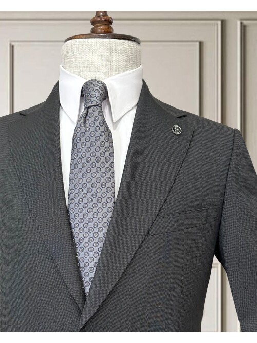 Dark Grey 4 Drop Mens Suit