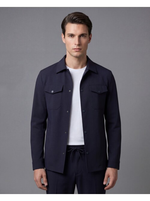 Navy Blue Men’s Sport Performance Set with Safari Pockets