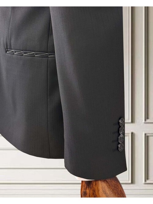 Mens Black Comfort Fit Suit
