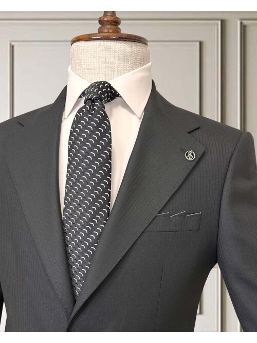 Mens Black Comfort Fit Suit