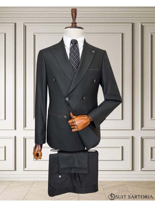 ck Pinstripe Double-Breasted Suit