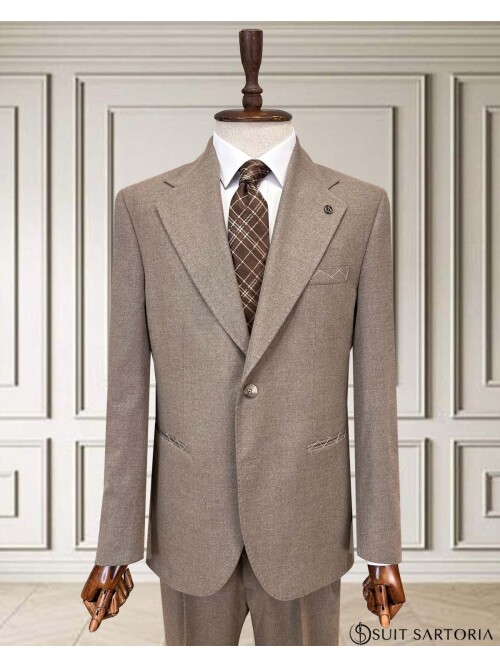 SUIT SARTORIA AÇIK KAHVERENGİ YÜNLÜ TAKIM 252155