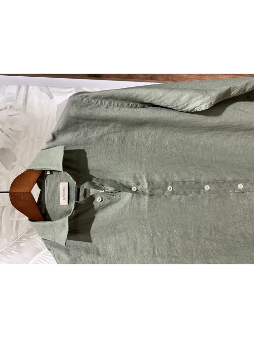 SUIT SARTORIA LIGHT GREEN LINEN SHIRT 6109
