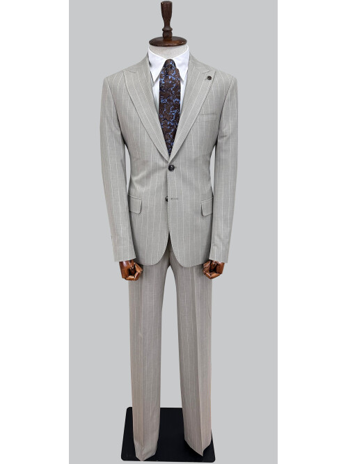 SUIT SARTORIA BEJ ÇİZGİLİ TAKIM ELBİSE 2002/65