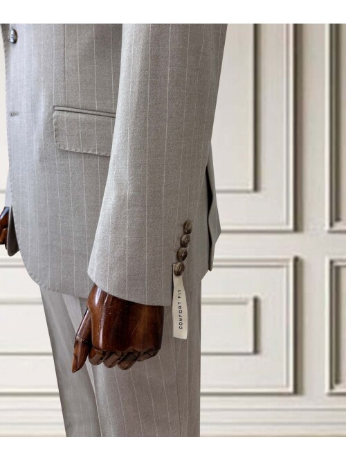 SUIT SARTORIA BEJ ÇİZGİLİ TAKIM ELBİSE 252156