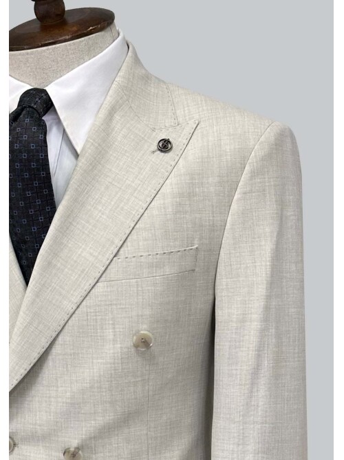 SUIT SARTORIA BEIGE DOUBLE-BREASTED SUIT 2002/48