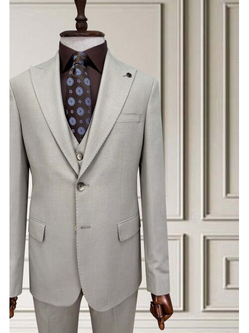 SUIT SARTORIA BEJ YELEKLİ TAKIM ELBİSE 252014