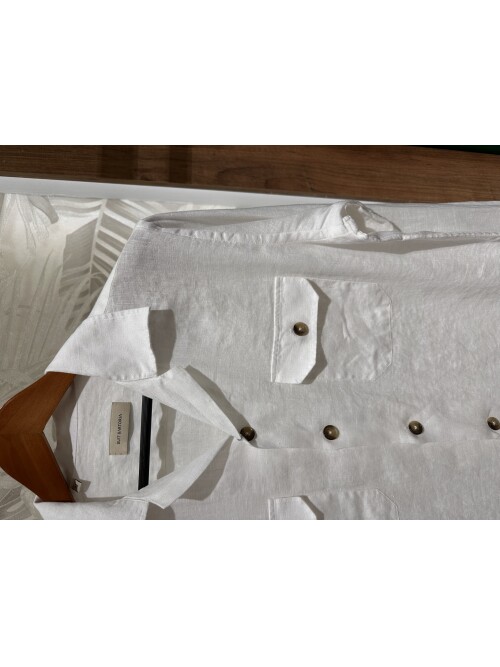 SUIT SARTORIA WHITE LINEN SHIRT 6108