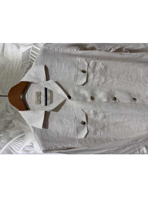SUIT SARTORIA WHITE LINEN SHIRT 6108