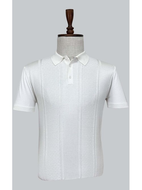 SUIT SARTORIA WHITE SHORT SLEEVE KNITWEAR T-SHIRT 9031