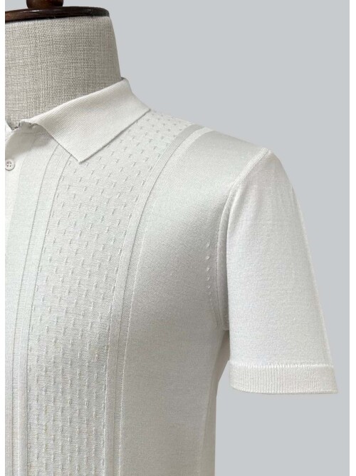 SUIT SARTORIA WHITE SHORT SLEEVE KNITWEAR T-SHIRT 9031