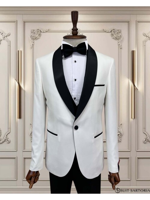 SUIT SARTORIA BEYAZ ŞAL YAKA DAMATLIK 5397