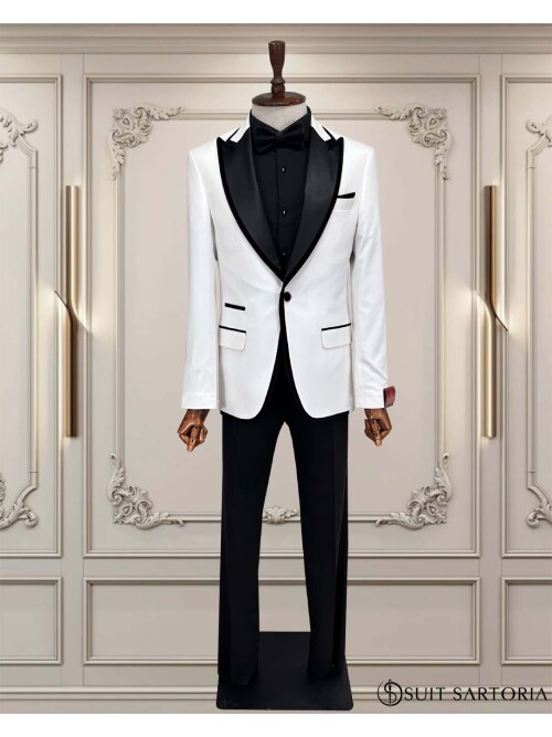 SUIT SARTORIA WHITE PEAK COLLAR TUXEDO 5712