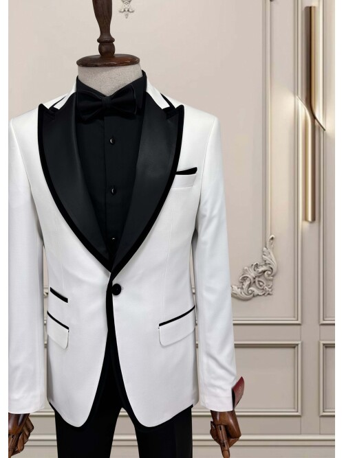 SUIT SARTORIA WHITE PEAK COLLAR TUXEDO 5712