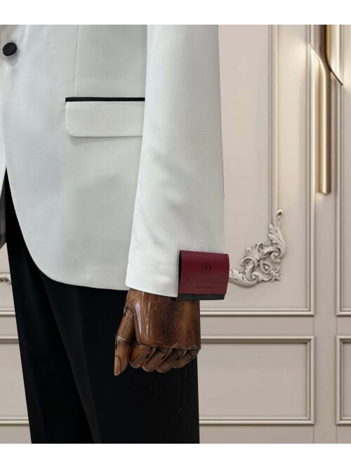 SUIT SARTORIA BEYAZ SİVRİ YAKA DAMATLIK 5738