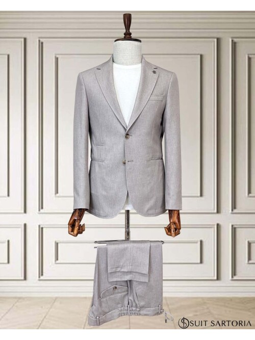 SUIT SARTORIA ÇİZGİLİ BEJ SPOR TAKIM 252213