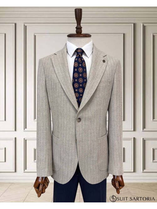 SUIT SARTORIA ÇİZGİLİ BEJ TAKIM 252134