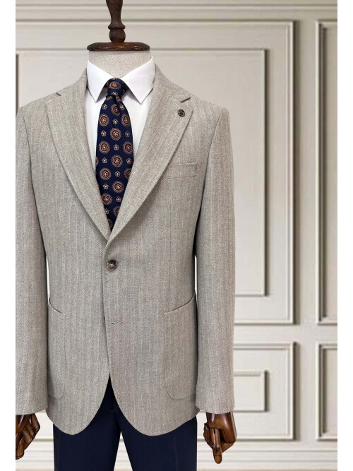 SUIT SARTORIA ÇİZGİLİ BEJ TAKIM 252134