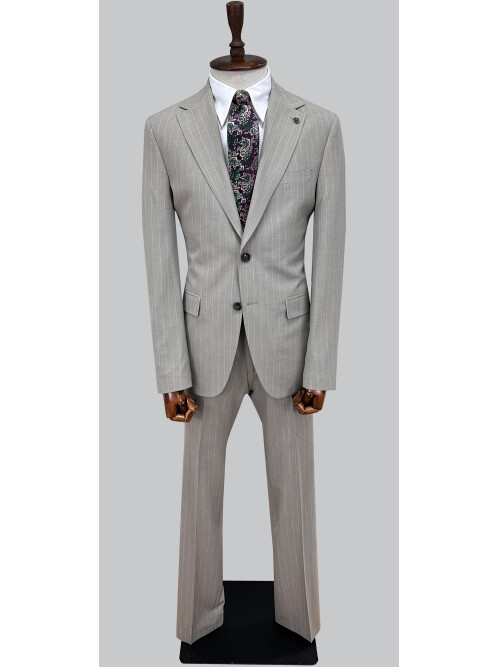 SUIT SARTORIA ÇİZGİLİ BEJ TAKIM ELBİSE 2002/50