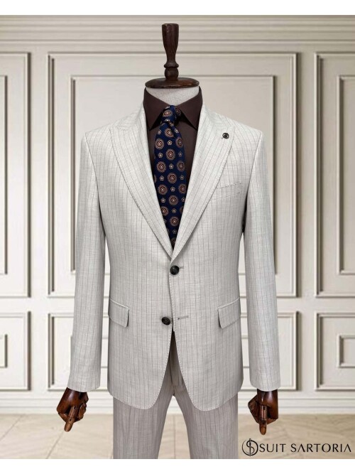 SUIT SARTORIA STRIPED BEIGE SUIT 252024