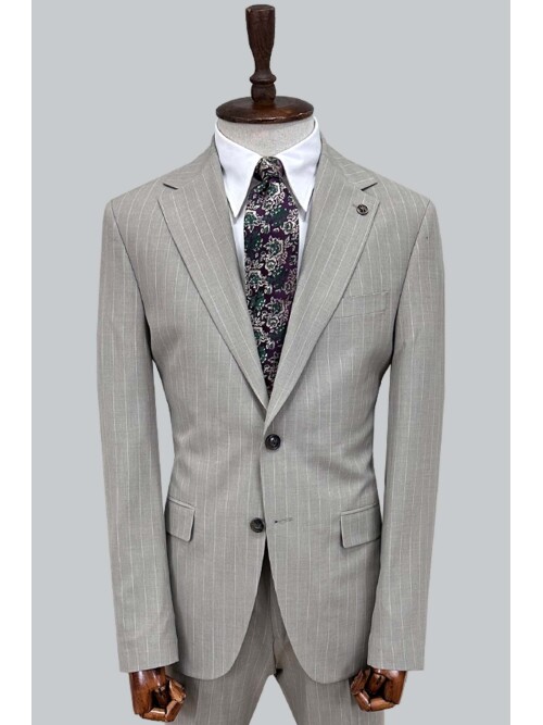 SUIT SARTORIA STRIPED BEIGE SUIT 252026