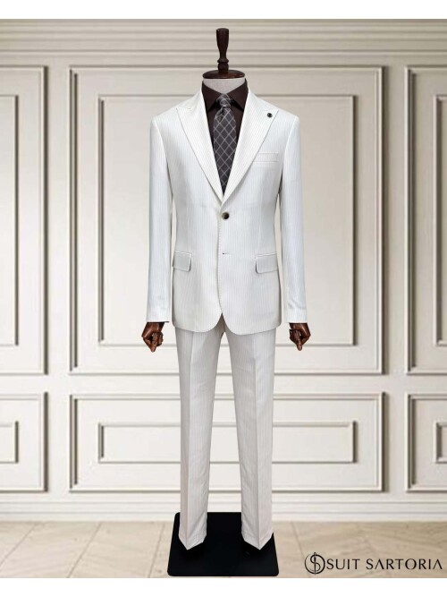 SUIT SARTORIA STRIPED WHITE SUIT 252015
