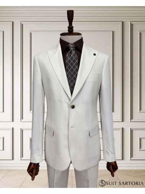 SUIT SARTORIA STRIPED WHITE SUIT 252015