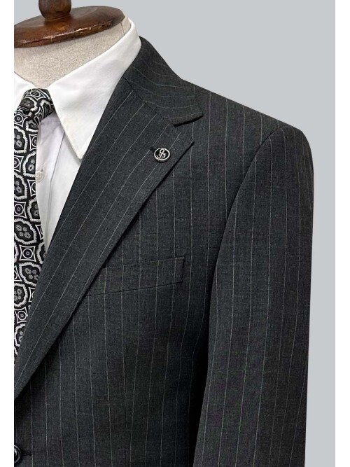 SUIT SARTORIA STRIPED DARK GREY SUIT 2002/50