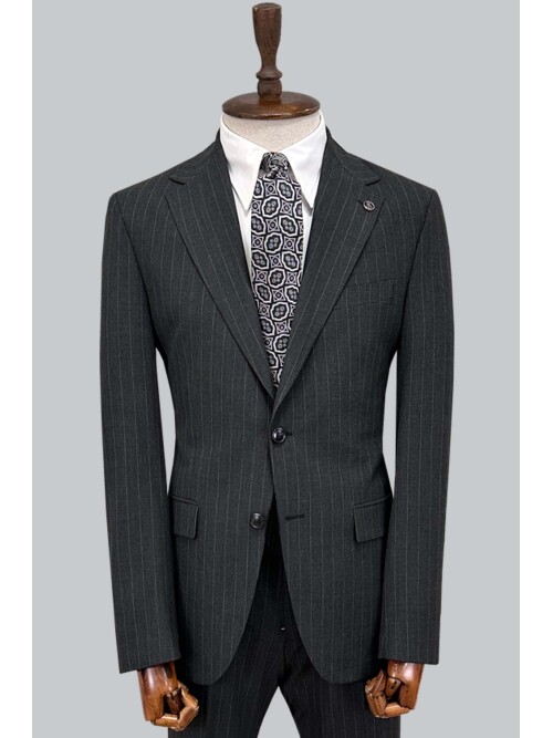 SUIT SARTORIA STRIPED DARK GREY SUIT 2002/50