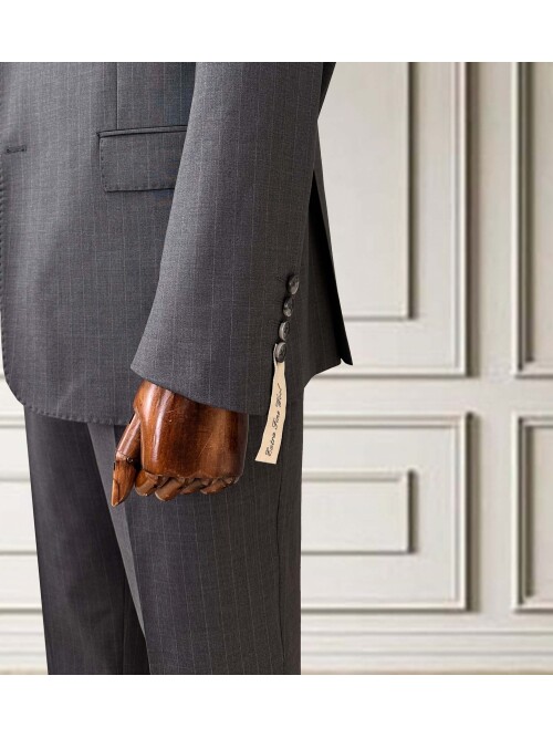 SUIT SARTORIA ÇİZGİLİ GRİ YÜNLÜ TAKIM 252076