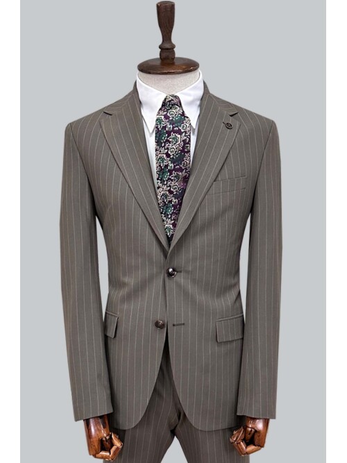SUIT SARTORIA STRIPED BROWN SUIT 2002/50