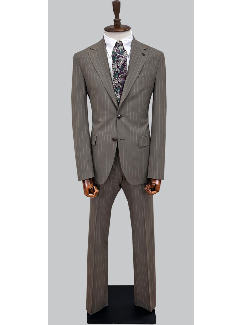 SUIT SARTORIA STRIPED BROWN SUIT 2002/50