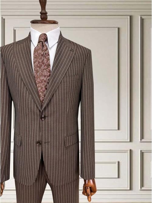 SUIT SARTORIA STRIPED BROWN SUIT 252024