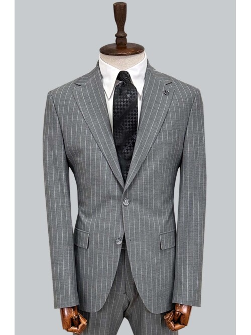 SUIT SARTORIA STRIPED DARK GRAY SUIT 252026