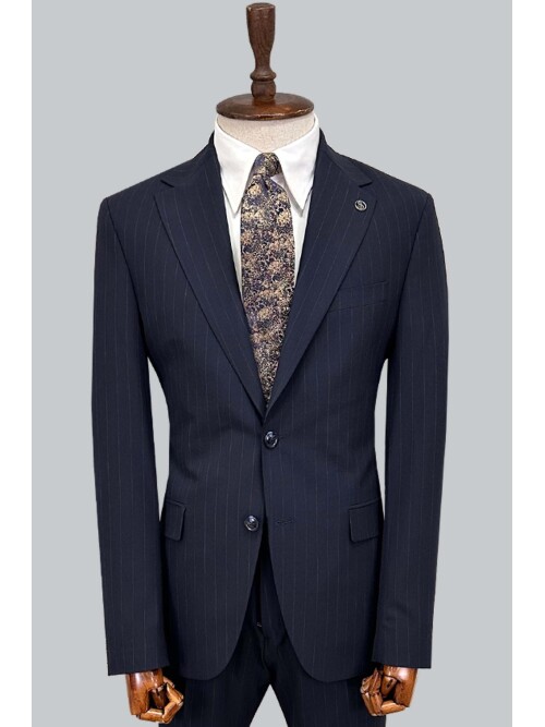 SUIT SARTORIA ÇİZGİLİ LACİVERT TAKIM ELBİSE 2002/50
