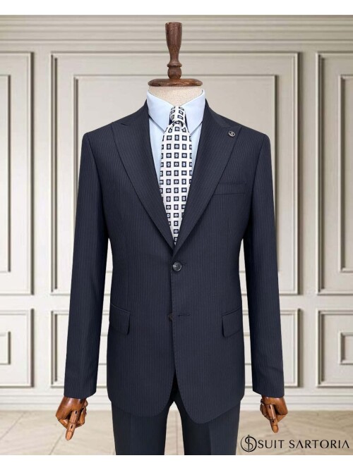 SUIT SARTORIA STRIPED NAVY BLUE SUIT 252015
