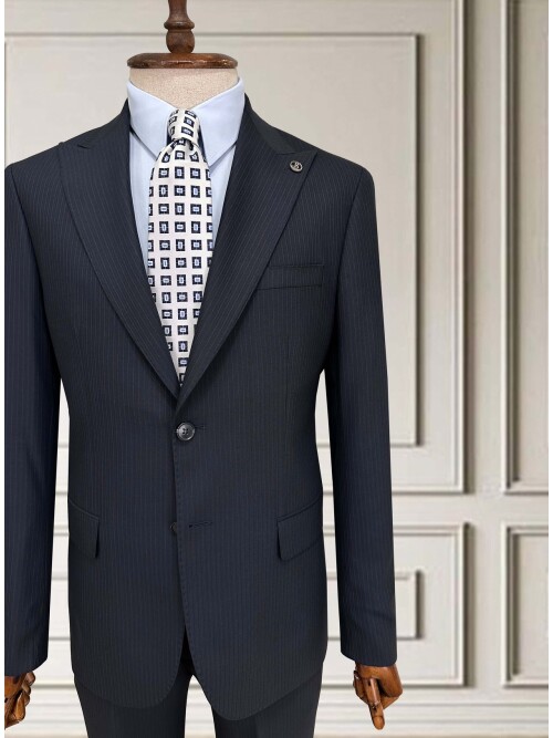 SUIT SARTORIA STRIPED NAVY BLUE SUIT 252015