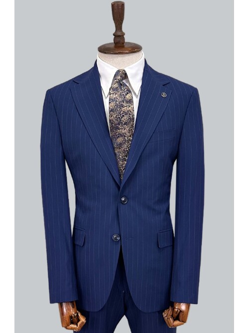 SUIT SARTORIA STRIPED NAVY BLUE SUIT 252026