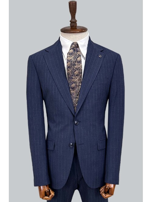 SUIT SARTORIA ÇİZGİLİ LACİVERT TAKIM ELBİSE 252026