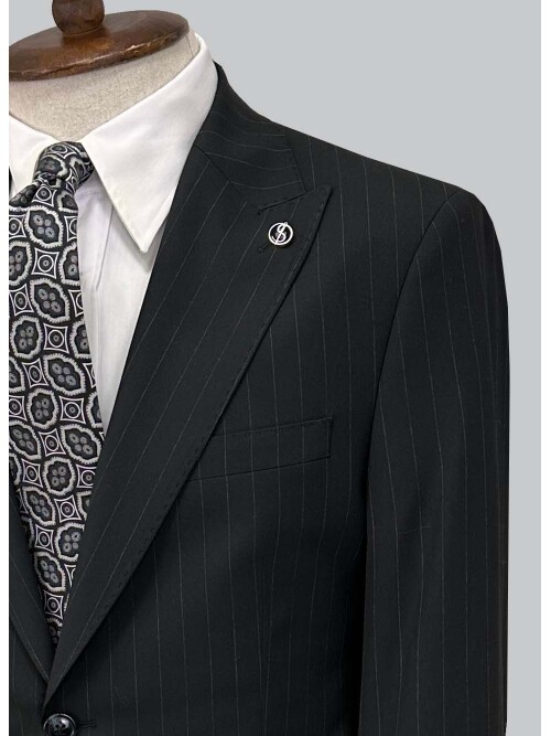 SUIT SARTORIA STRIPED BLACK SUIT 2002/51